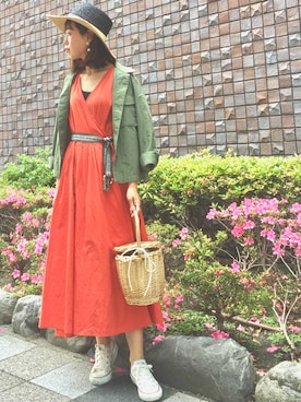 「アメリカンラグシー」｜「アイテム（シューズ）」を使った、iori0319さん（レディース・161cm）の夏コーディネート
