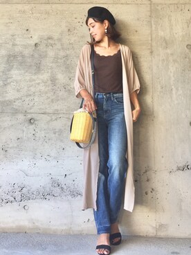 「レースタンク」｜iori0319さん（レディース・161cm）の夏コーディネート