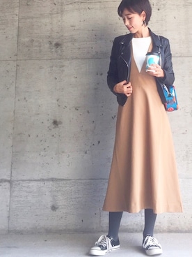 「CONVERSE（コンバース）のconverse（コンバース） ALL STAR OX（オールスターOX）（スニーカー）」を使った、iori0319さん（レディース・161cm）の秋コーディネート