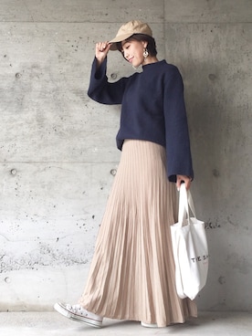 「Another Edition（アナザーエディション）のアイテム（キャップ）」を使った、iori0319さん（レディース・161cm）の秋コーディネート