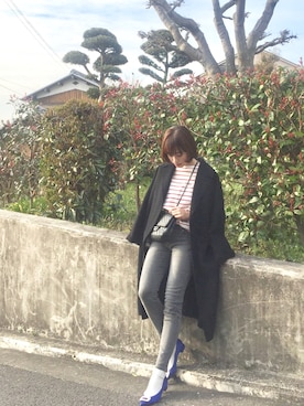 「オーバーコート」｜「アイテム（バレエシューズ）」を使った、iori0319さん（レディース・161cm）の春コーディネート