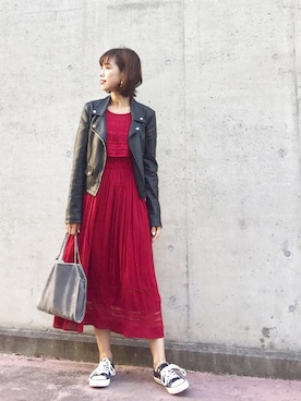 「CONVERSE（コンバース）のconverse（コンバース） ALL STAR OX（オールスターOX）（スニーカー）」を使った、iori0319さん（レディース・161cm）の春コーディネート