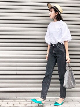 「MODE ROBE（モードローブ）のアイテム（帽子）」を使った、iori0319さん（レディース・161cm）の春コーディネート