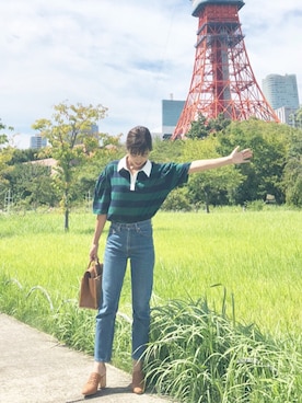 「東京旅行」｜iori0319さん（レディース・161cm）の夏コーディネート
