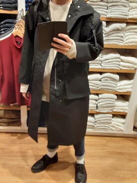 「HARE（ハレ）のアイテム（その他アウター）」を使った、mimuniiさん（メンズ・177cm）の冬コーディネート