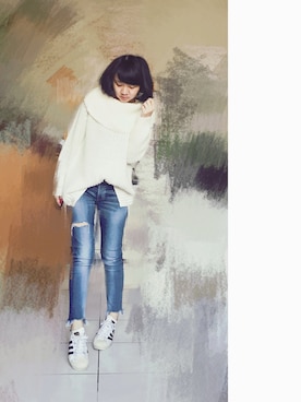 雯雯さん（レディース・153cm）の冬コーディネート