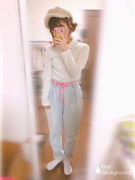 「ohotoro」｜「アイテム（帽子）」を使った、yum¡ ❤︎さん（レディース・148cm）の冬コーディネート