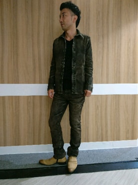 「アイテム（デニムジャケット）」を使った、OKADAさん（メンズ・170cm）の夏コーディネート