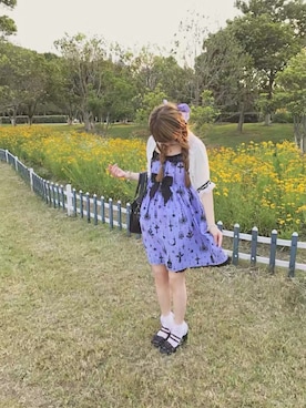 「axes femme POETIQUE（アクシーズファムポエティック）のアイテム（シャツ/ブラウス）」を使った、小爱AIRA_さん（レディース・165cm）の夏コーディネート