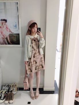 「axes femme POETIQUE（アクシーズファムポエティック）のアイテム（シューズ）」を使った、小爱AIRA_さん（レディース・164cm）の秋コーディネート