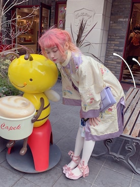 「pinkhair」｜小爱AIRA_さん（レディース・164cm）の冬コーディネート