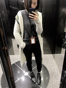 「COMMUNITY（コミュニティー）のアイテム」を使った、Lili Huangさん（レディース・160cm）の春コーディネート