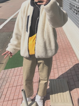 「UNIQLO（ユニクロ）のエクストラファインメリノリブタートルネックセーター（長袖）（ニット/セーター）」を使った、りょうさん（メンズ・170cm）の冬コーディネート