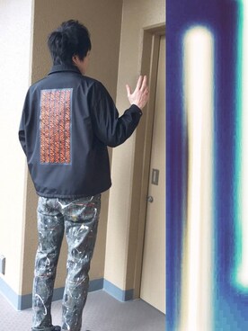 「カスタム」｜「アイテム（ブルゾン）」を使った、中瀬敦さん（メンズ・188cm）の冬コーディネート