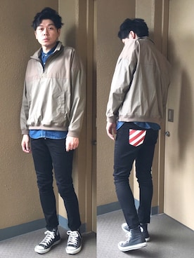 「アイテム（ブルゾン）」を使った、中瀬敦さん（メンズ・188cm・30代）の夏コーディネート