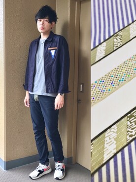 「アイテム（ブルゾン）」を使った、中瀬敦さん（メンズ・188cm・30代）の秋コーディネート