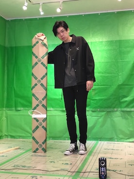 「アイテム（ブルゾン）」を使った、中瀬敦さん（メンズ・188cm・30代）の秋コーディネート