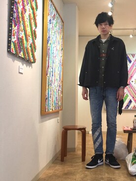 「アイテム（ブルゾン）」を使った、中瀬敦さん（メンズ・188cm・30代）の秋コーディネート