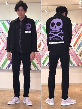 「アイテム（ブルゾン）」を使った、中瀬敦さん（メンズ・188cm・30代）の秋コーディネート