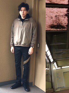 「アイテム（ブルゾン）」を使った、中瀬敦さん（メンズ・188cm・30代）の春コーディネート