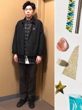 「アイテム（ブルゾン）」を使った、中瀬敦さん（メンズ・188cm・30代）の春コーディネート