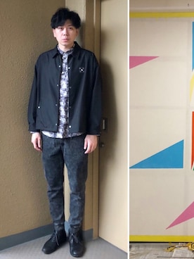 「アイテム（ブルゾン）」を使った、中瀬敦さん（メンズ・188cm・30代）の春コーディネート