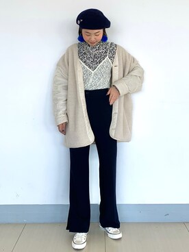 「動物モチーフ」｜「アイテム（ジャケット/アウター）」を使った、太元🤍🇹🇼さん（レディース・161cm）の秋コーディネート