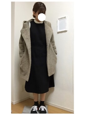 「ELLE（エル）のアイテム（その他アウター）」を使った、kasumi***さん（レディース・161cm）の冬コーディネート