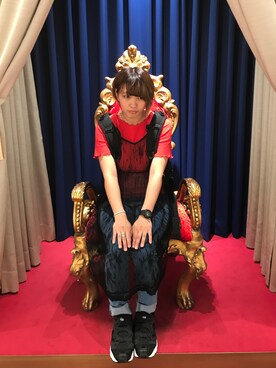 「red」｜「アイテム（アナログ腕時計）」を使った、KON∀TSUさん（レディース・160cm）の夏コーディネート