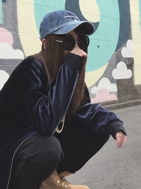 「STADIUM（スタジアム）のアイテム」を使った、いづこさん（レディース・162cm）の冬コーディネート