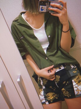 「Instagramもよかったらよろしくお願いします🙇」｜いづこさん（レディース・162cm）の夏コーディネート