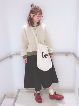 「BEAMS（ビームス）のアイテム（その他アウター）」を使った、momoaさん（レディース・156cm）の秋コーディネート