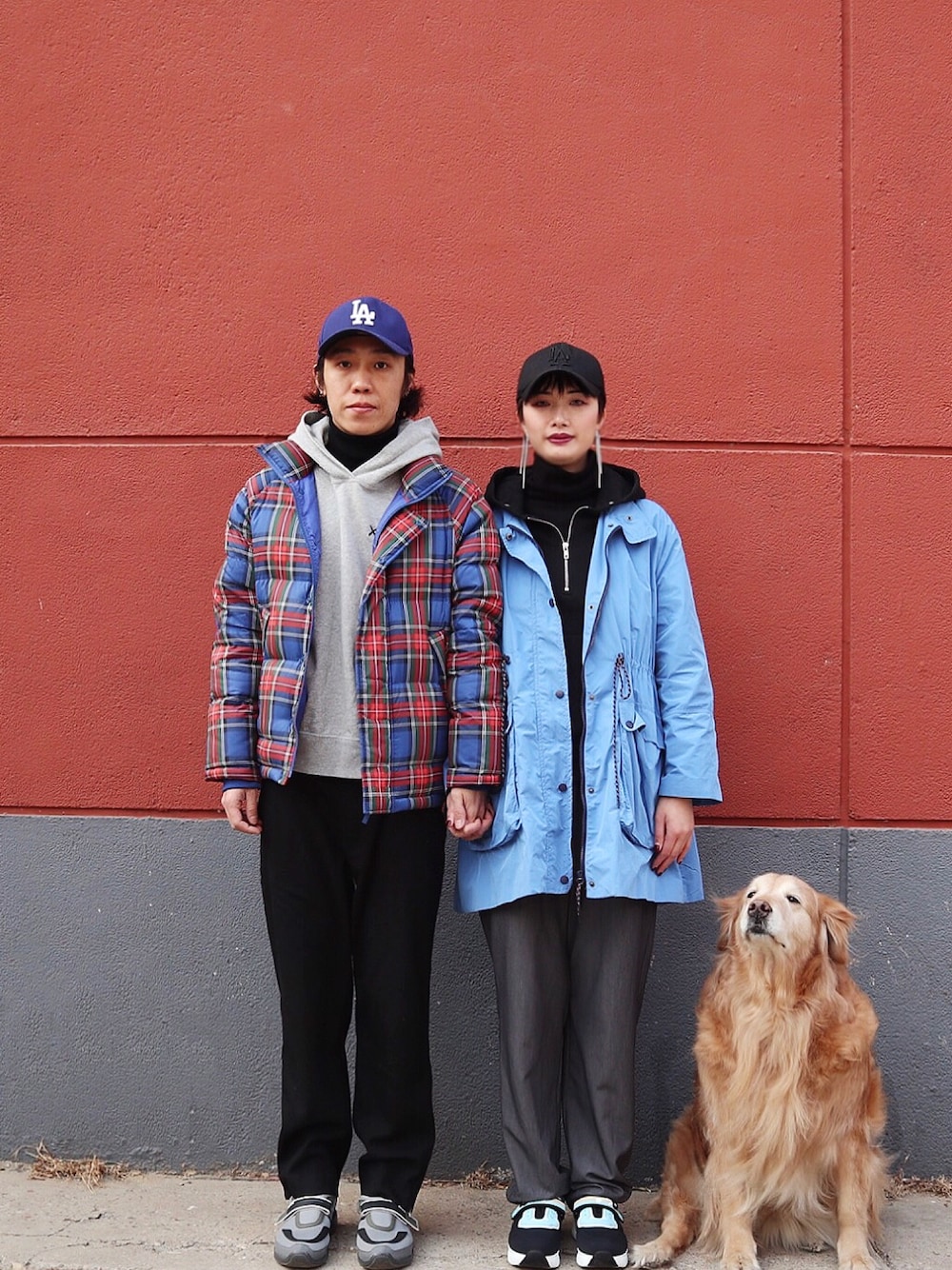 「China、九号情侣日常搭配#」｜「UNIQLOのアイテム（ジャケット/アウター、ブルー系）」を使った、大米放点盐さん（レディース・168cm）の冬コーディネートの1枚目の写真