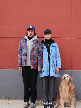 「PRADA（プラダ）のアイテム（その他シューズ）」を使った、大米放点盐さん（レディース・168cm）の冬コーディネート