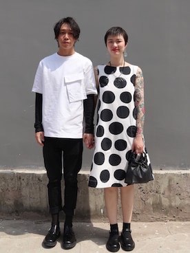「Alexander McQueen（アレキサンダーマックイーン）のアイテム（モカシン/デッキシューズ）」を使った、大米放点盐さん（レディース・168cm）の春コーディネート