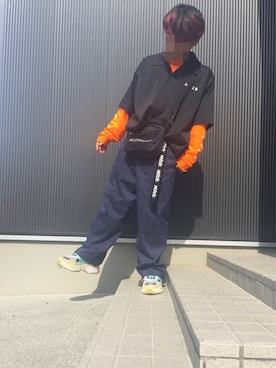 「ANDGEEBEE（アンジービー）のアイテム」を使った、ゆうせいさん（メンズ・163cm）の春コーディネート
