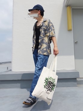 「アロハシャツ」｜ltdさん（メンズ・165cm）の夏コーディネート