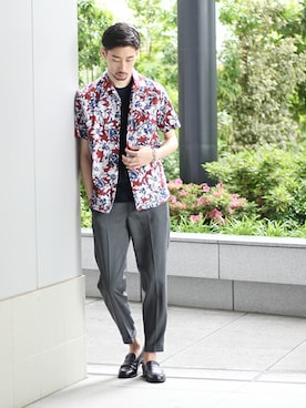 松木さん（メンズ・181cm）の春コーディネート