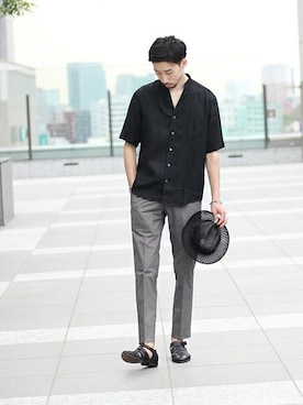 松木さん(メンズ・181cm)の夏コーディネート