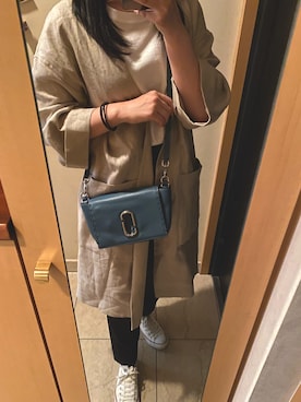 「BLACK BY MOUSSY（ブラックバイマウジー）のアイテム（ノーカラージャケット）」を使った、haさん（レディース・161cm）の夏コーディネート