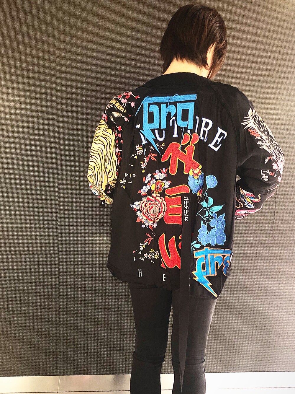 「DIESELのアイテム（ブルゾン、ブラック系）」を使った、Zpさん（レディース・165cm）の冬コーディネートの1枚目の写真