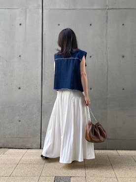 「でにむ」｜「アイテム（キャミソール）」を使った、yoneqanさん（レディース・156cm）の夏コーディネート