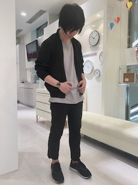 「URBAN RESEARCH（アーバンリサーチ）のアイテム（MA-1）」を使った、NORDICFeeling名古屋店スタッフさん（メンズ・174cm）の秋コーディネート