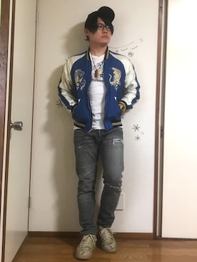 「東洋エンタープライズ（トーヨーエンタープライズ）のアイテム（ブルゾン）」を使った、Shogoさん（メンズ・161cm）の春コーディネート