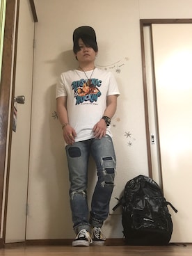 「Levi's（リーバイス）のアイテム（PC・スマホグッズ/家電）」を使った、Shogoさん（メンズ・161cm）の夏コーディネート