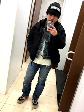 「Levi's（リーバイス）のアイテム（PC・スマホグッズ/家電）」を使った、Shogoさん（メンズ・161cm）の冬コーディネート