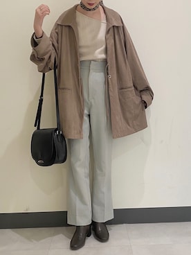 「レオパードスカーフ」｜misakiさん（レディース・159cm）の春コーディネート