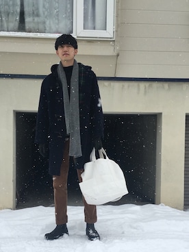 「CHESTER JEFFERIES（チェスタージェフリー）のアイテム」を使った、UTさん（メンズ・185cm）の冬コーディネート