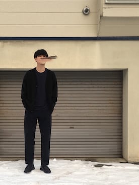 「AURALEE（オーラリー）のアイテム（カーディガン/ボレロ）」を使った、UTさん（メンズ・186cm）の春コーディネート