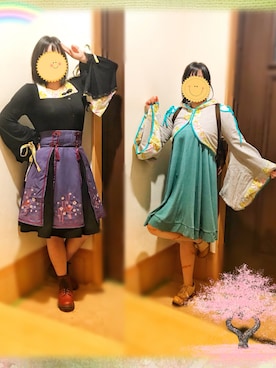 「gouk雅のアイテム（パーカー、グレー系）」を使った、はねはねさん（レディース・162cm）の春コーディネート